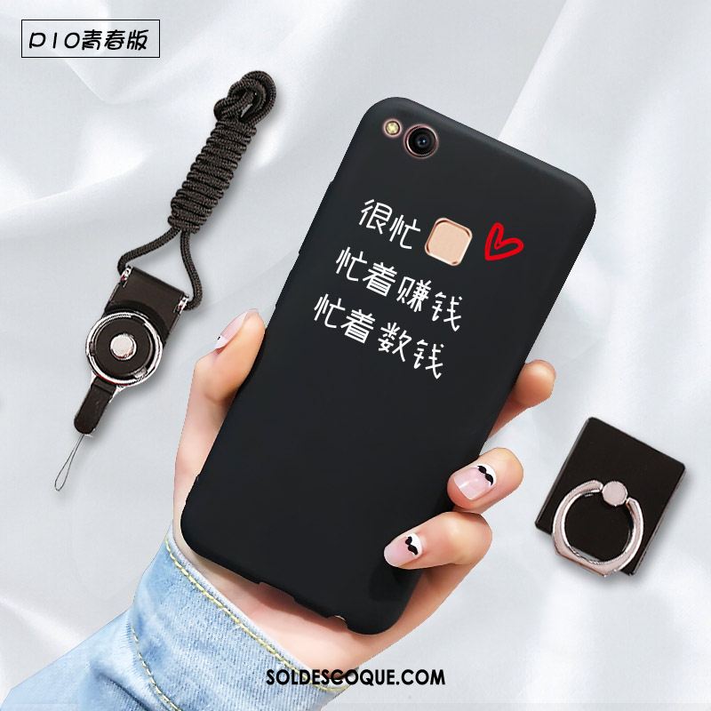 Coque Huawei P10 Lite Protection Créatif Téléphone Portable Silicone Noir Pas Cher