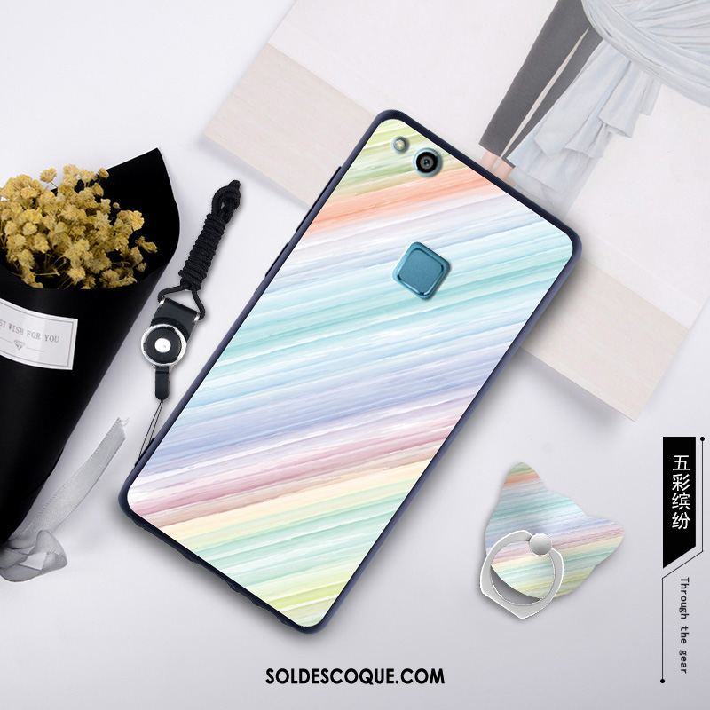 Coque Huawei P10 Lite Silicone Bleu Jeunesse Étui Fluide Doux Housse En Vente