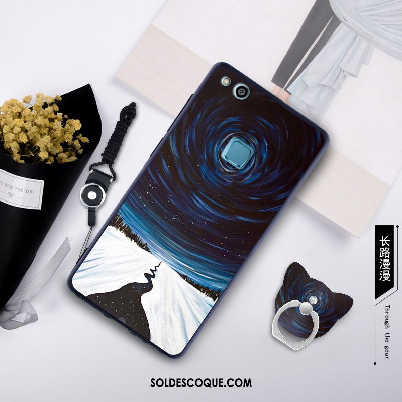 Coque Huawei P10 Lite Silicone Bleu Jeunesse Étui Fluide Doux Housse En Vente