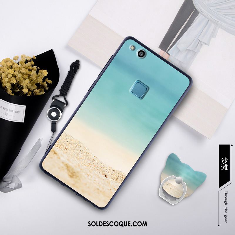 Coque Huawei P10 Lite Silicone Bleu Jeunesse Étui Fluide Doux Housse En Vente