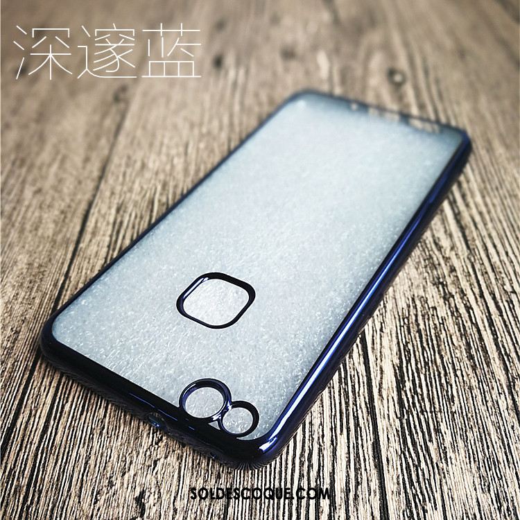 Coque Huawei P10 Lite Très Mince Transparent Bleu Fluide Doux Téléphone Portable Pas Cher