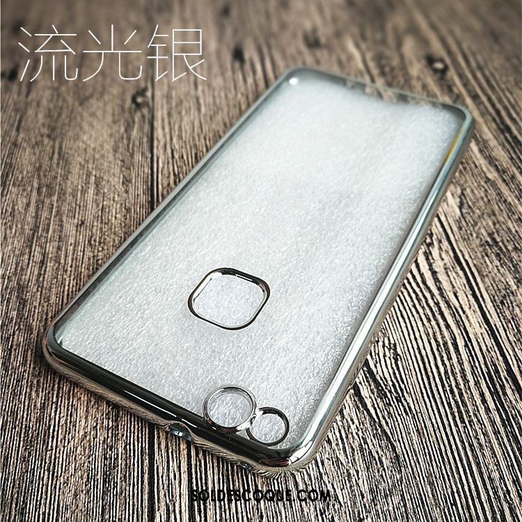 Coque Huawei P10 Lite Très Mince Transparent Bleu Fluide Doux Téléphone Portable Pas Cher