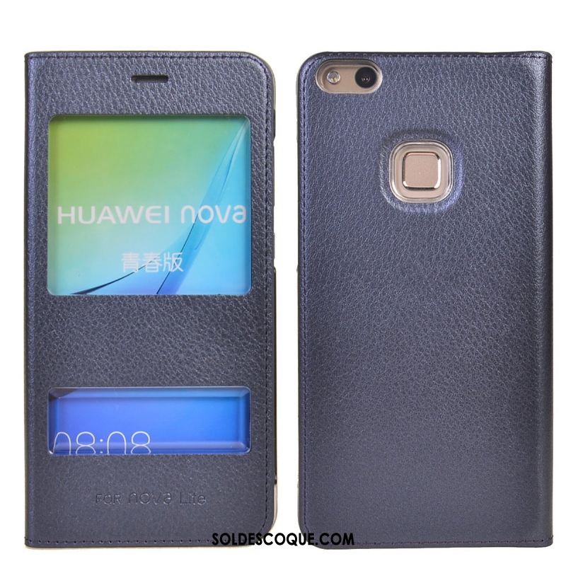 Coque Huawei P10 Lite Étui En Cuir Rouge Incassable Tout Compris Jeunesse Pas Cher