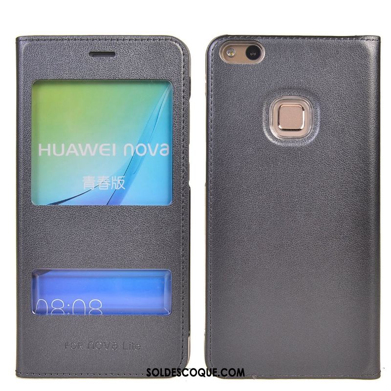 Coque Huawei P10 Lite Étui En Cuir Rouge Incassable Tout Compris Jeunesse Pas Cher