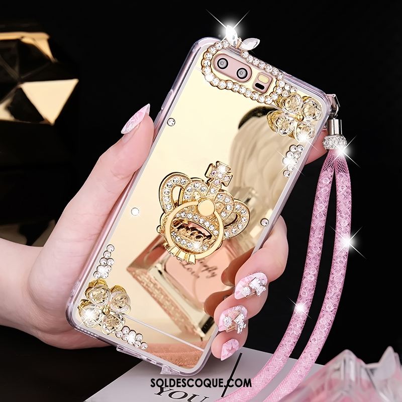 Coque Huawei P10 Légères Miroir Fluide Doux Or Incassable Soldes