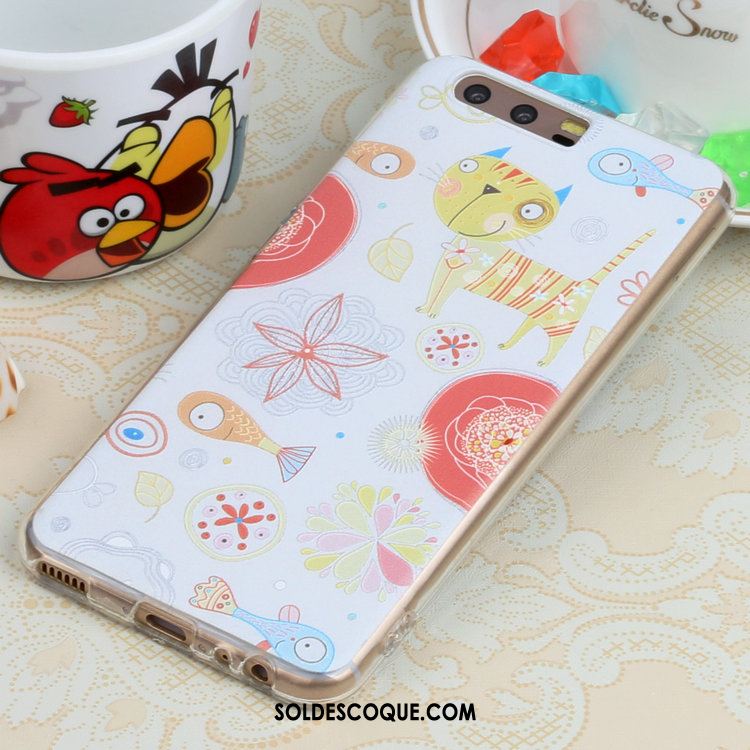 Coque Huawei P10 Peinture Gaufrage Protection Dessin Animé Téléphone Portable Pas Cher