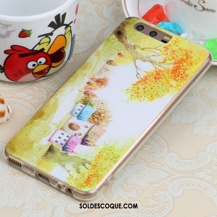 Coque Huawei P10 Peinture Gaufrage Protection Dessin Animé Téléphone Portable Pas Cher