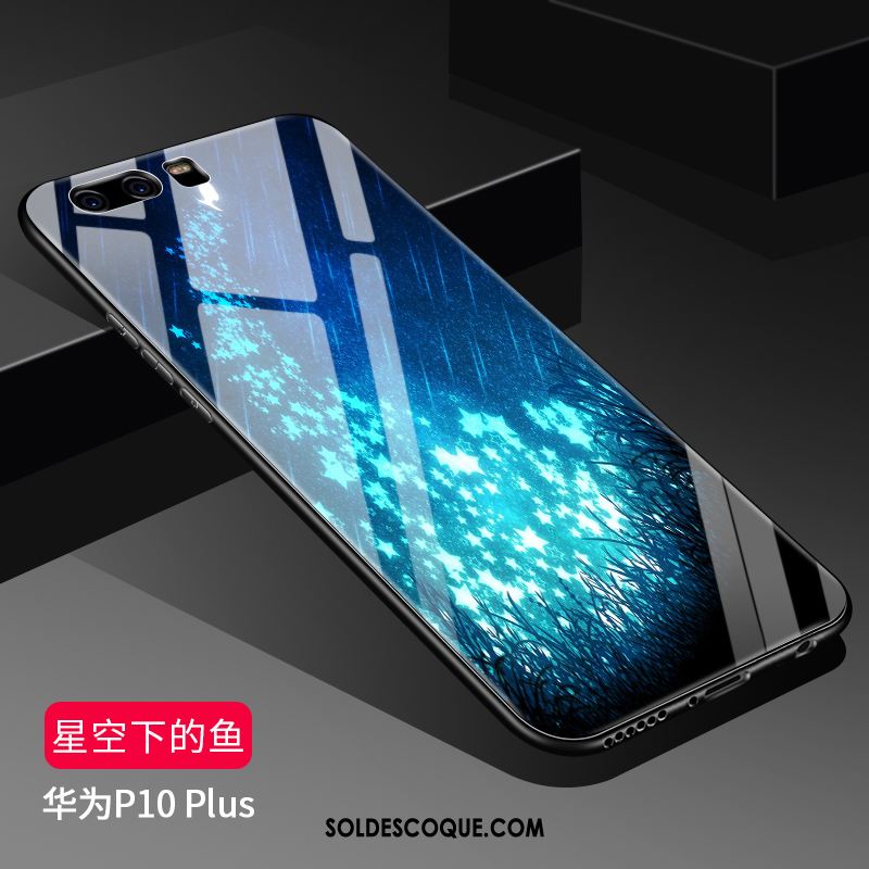 Coque Huawei P10 Plus Difficile Très Mince Délavé En Daim Bleu Personnalité Pas Cher