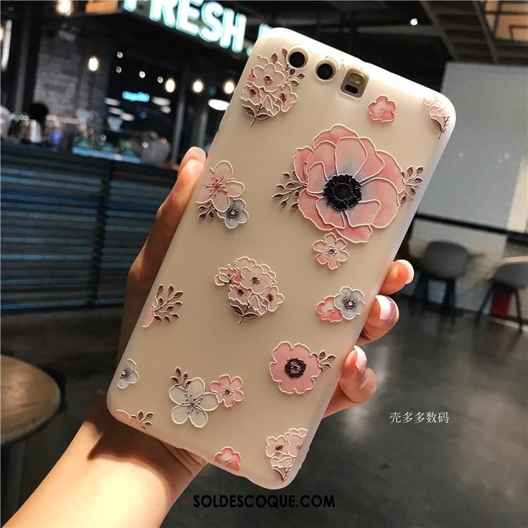 Coque Huawei P10 Plus Délavé En Daim Tout Compris Incassable Gaufrage Téléphone Portable Pas Cher