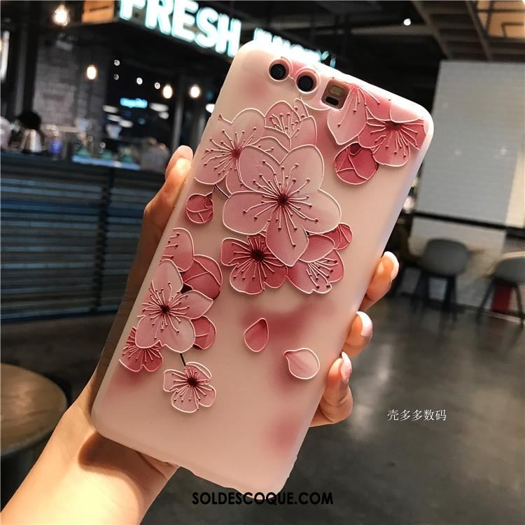 Coque Huawei P10 Plus Délavé En Daim Tout Compris Incassable Gaufrage Téléphone Portable Pas Cher