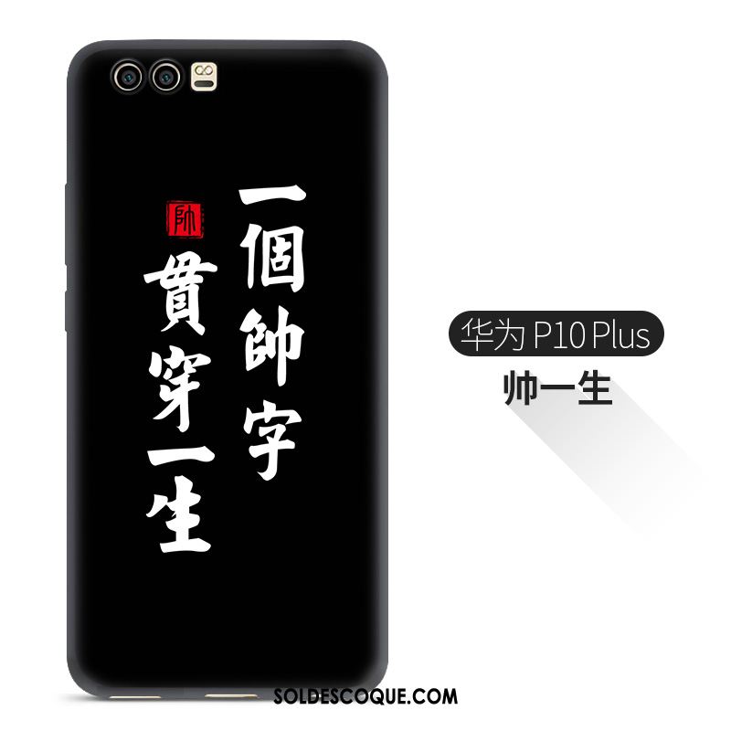 Coque Huawei P10 Plus Noir Personnalité Étui Silicone Légère Pas Cher