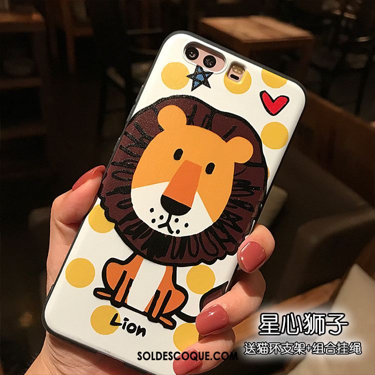 Coque Huawei P10 Plus Peinture Gaufrage Délavé En Daim Anneau Fluide Doux Pas Cher