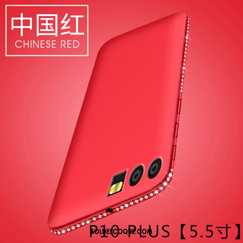 Coque Huawei P10 Plus Personnalité Créatif Strass Téléphone Portable Fluide Doux Soldes