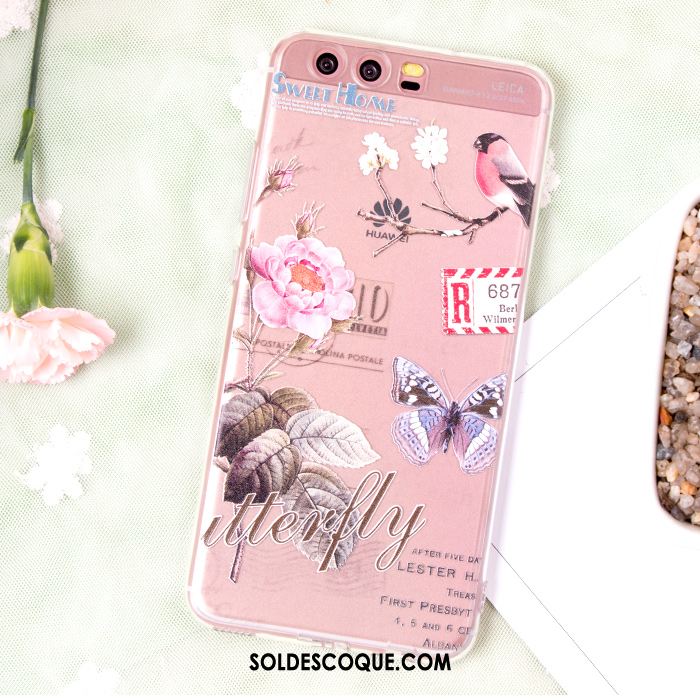 Coque Huawei P10 Plus Rose Personnalité Téléphone Portable Frais Tout Compris Soldes