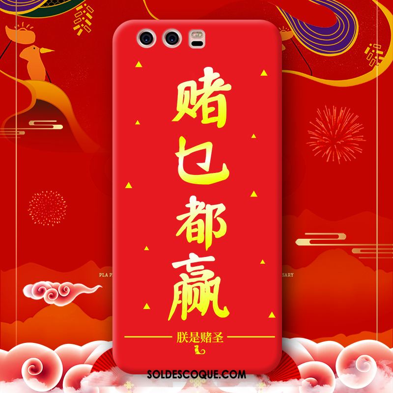 Coque Huawei P10 Plus Silicone Tout Compris Marque De Tendance Rouge Incassable Pas Cher