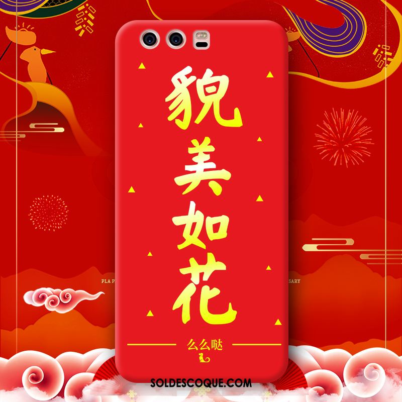 Coque Huawei P10 Plus Silicone Tout Compris Marque De Tendance Rouge Incassable Pas Cher