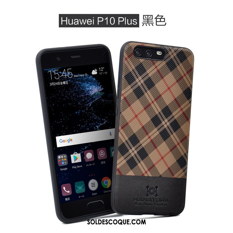 Coque Huawei P10 Plus Tout Compris Silicone Protection Tigre Vérifier Carreaux En Vente