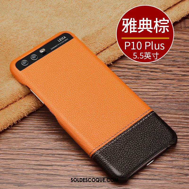 Coque Huawei P10 Plus Épissure Téléphone Portable Incassable Business Étui En Cuir Soldes