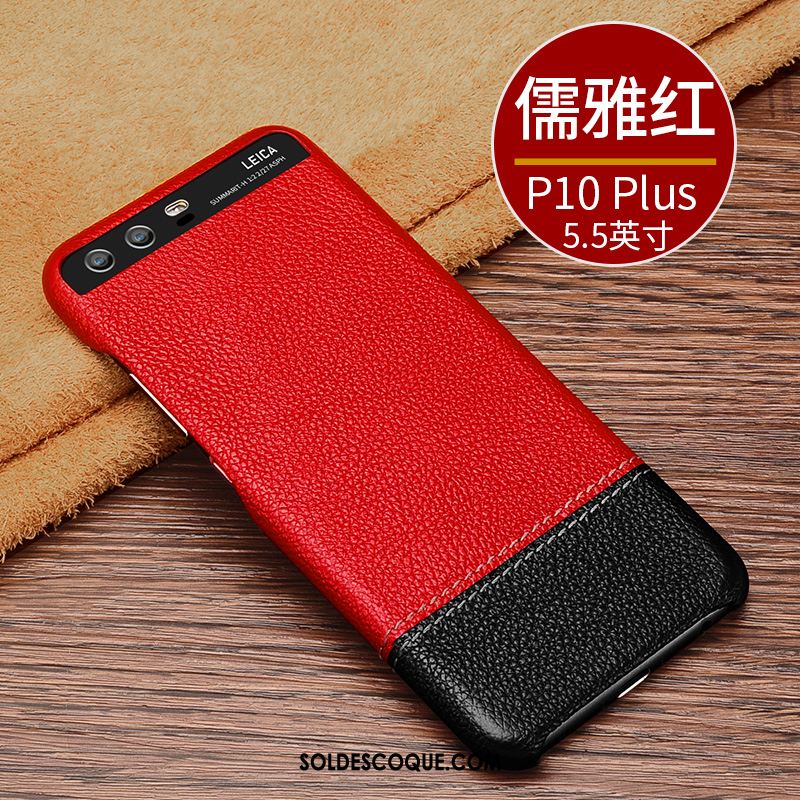 Coque Huawei P10 Plus Épissure Téléphone Portable Incassable Business Étui En Cuir Soldes