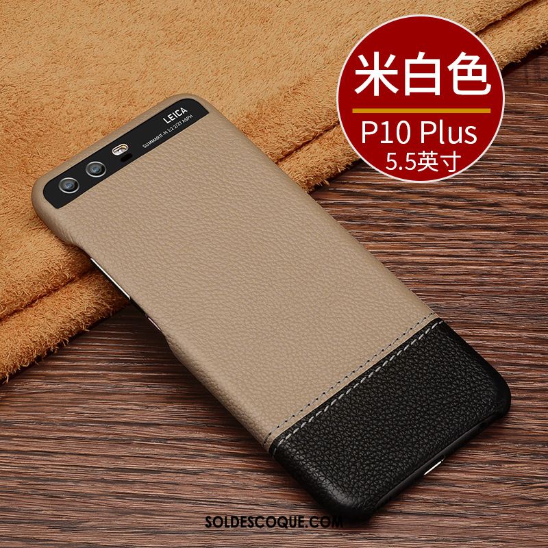 Coque Huawei P10 Plus Épissure Téléphone Portable Incassable Business Étui En Cuir Soldes