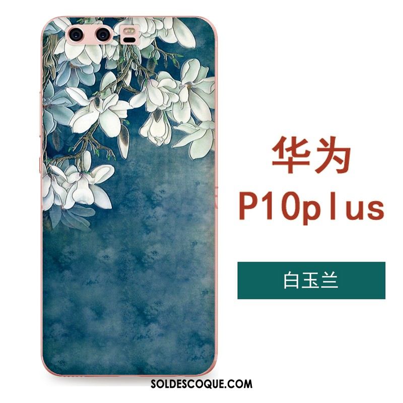 Coque Huawei P10 Plus Étui Gaufrage Tout Compris Téléphone Portable Fleurs En Ligne