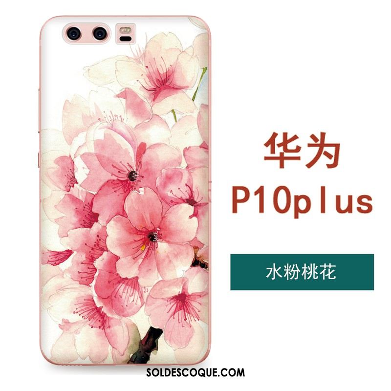 Coque Huawei P10 Plus Étui Gaufrage Tout Compris Téléphone Portable Fleurs En Ligne