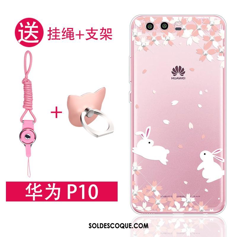 Coque Huawei P10 Protection Téléphone Portable Silicone Transparent Fluide Doux Pas Cher