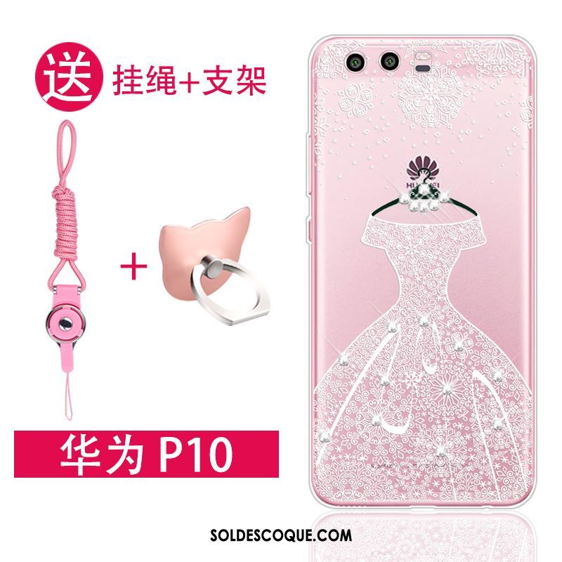 Coque Huawei P10 Protection Téléphone Portable Silicone Transparent Fluide Doux Pas Cher