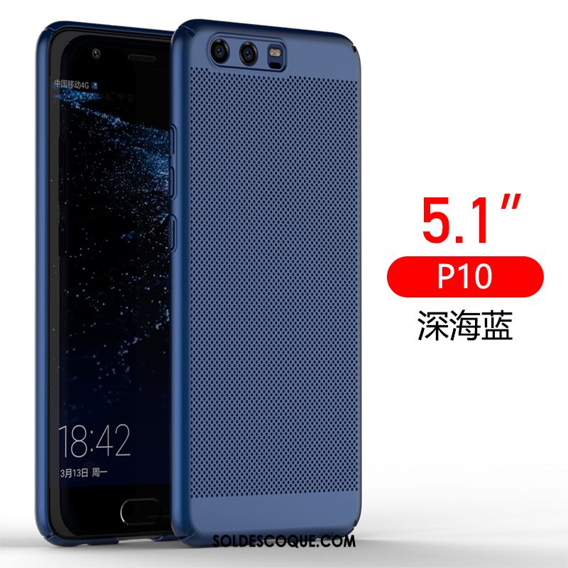 Coque Huawei P10 Respirant Refroidissement Téléphone Portable Étui Bleu Pas Cher