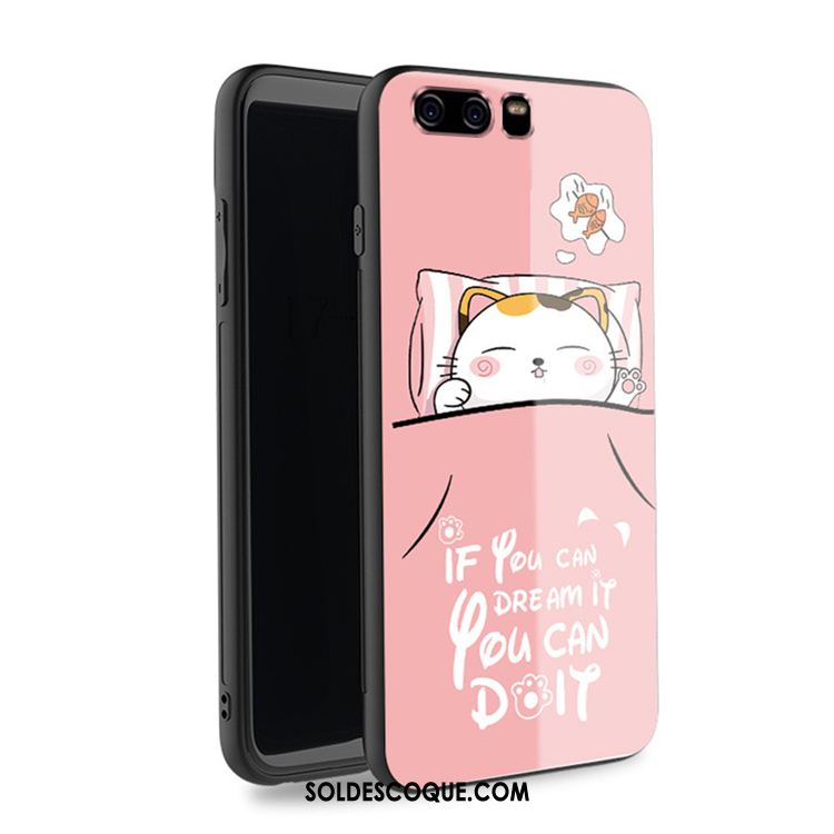 Coque Huawei P10 Rose Étui Dessin Animé Incassable Téléphone Portable Housse En Ligne