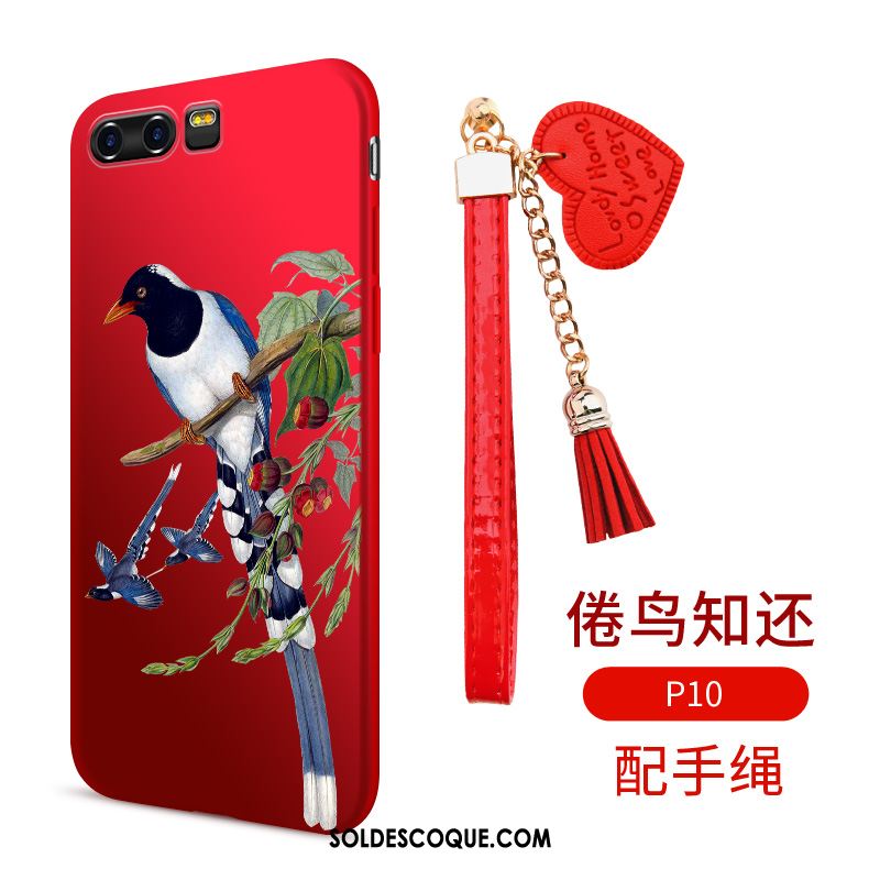 Coque Huawei P10 Rouge Incassable Téléphone Portable Étui Tendance Pas Cher