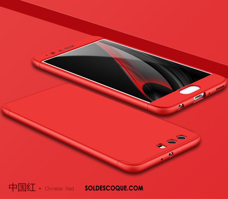 Coque Huawei P10 Rouge Tendance Étui Protection Délavé En Daim En Vente
