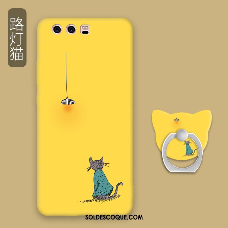 Coque Huawei P10 Tout Compris Fluide Doux Téléphone Portable Jaune Boucle Housse France