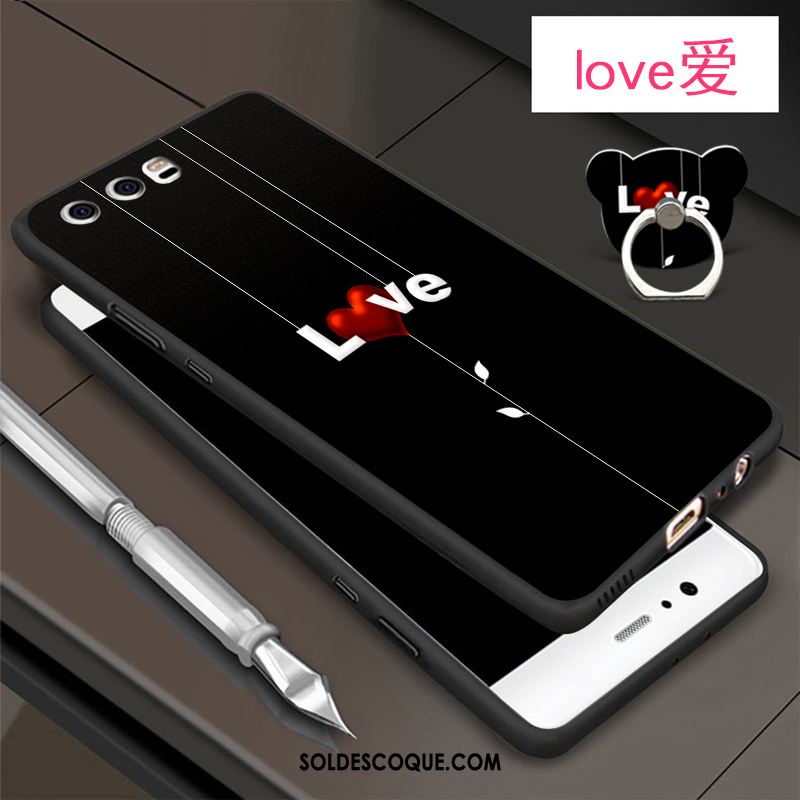 Coque Huawei P10 Très Mince Protection Fluide Doux Noir Téléphone Portable Pas Cher