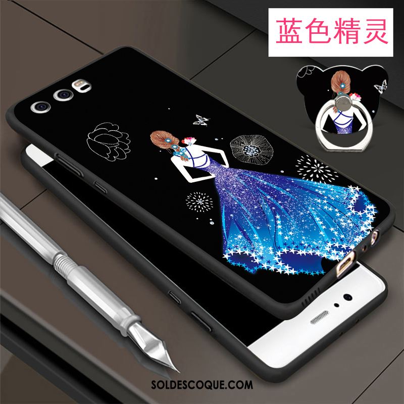 Coque Huawei P10 Très Mince Protection Fluide Doux Noir Téléphone Portable Pas Cher