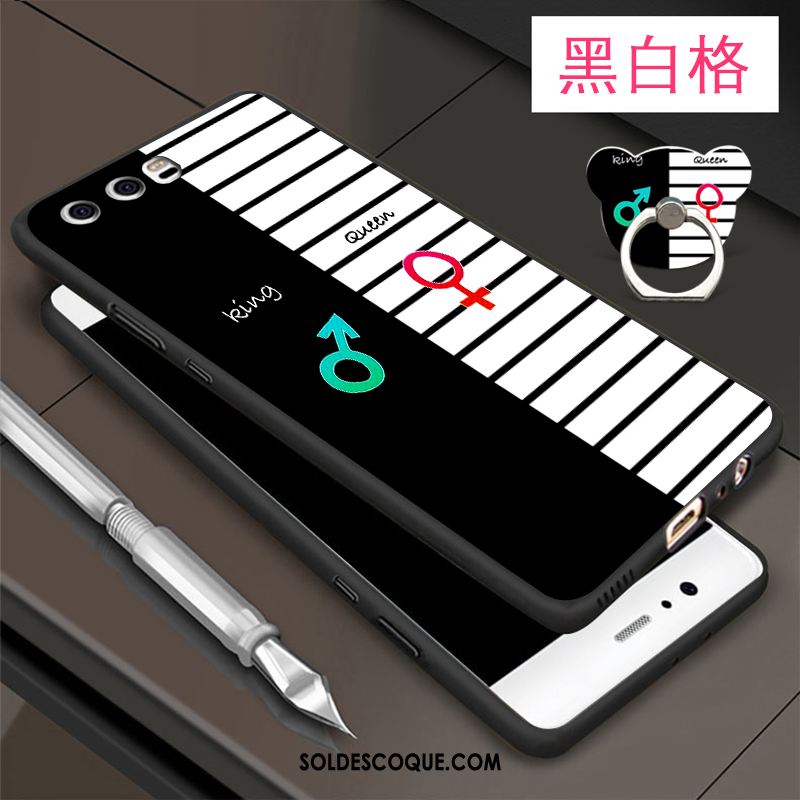 Coque Huawei P10 Très Mince Protection Fluide Doux Noir Téléphone Portable Pas Cher