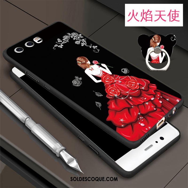 Coque Huawei P10 Très Mince Protection Fluide Doux Noir Téléphone Portable Pas Cher