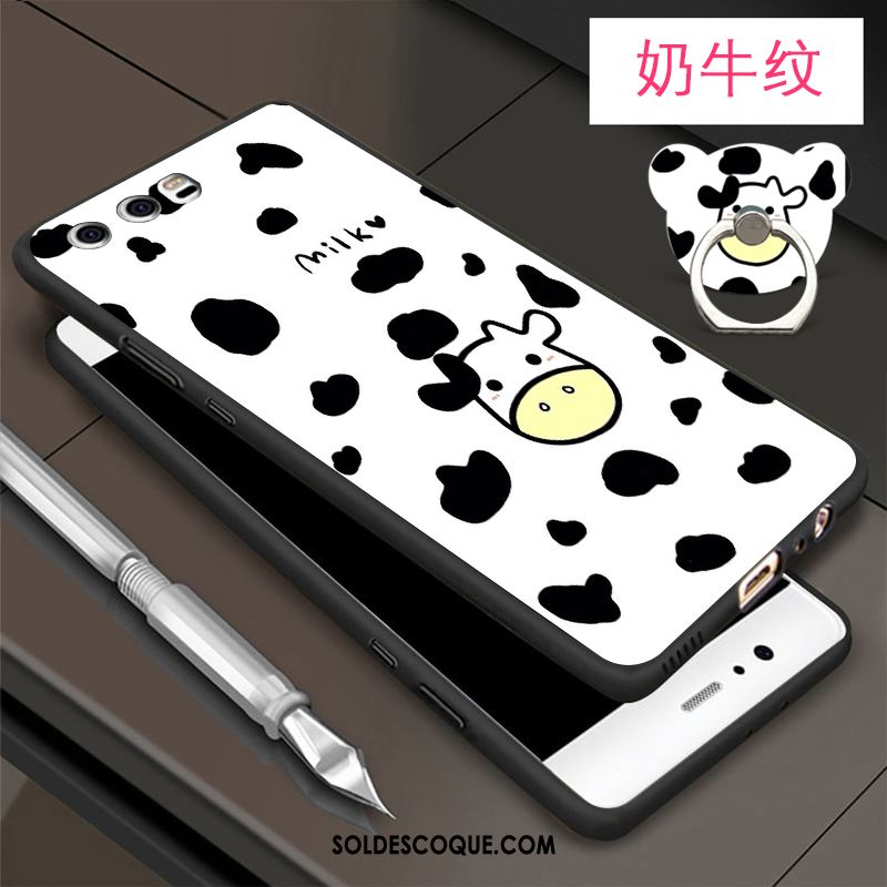 Coque Huawei P10 Très Mince Protection Fluide Doux Noir Téléphone Portable Pas Cher