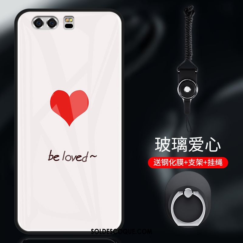 Coque Huawei P10 Téléphone Portable Verre Peinture Blanc Fluide Doux En Vente