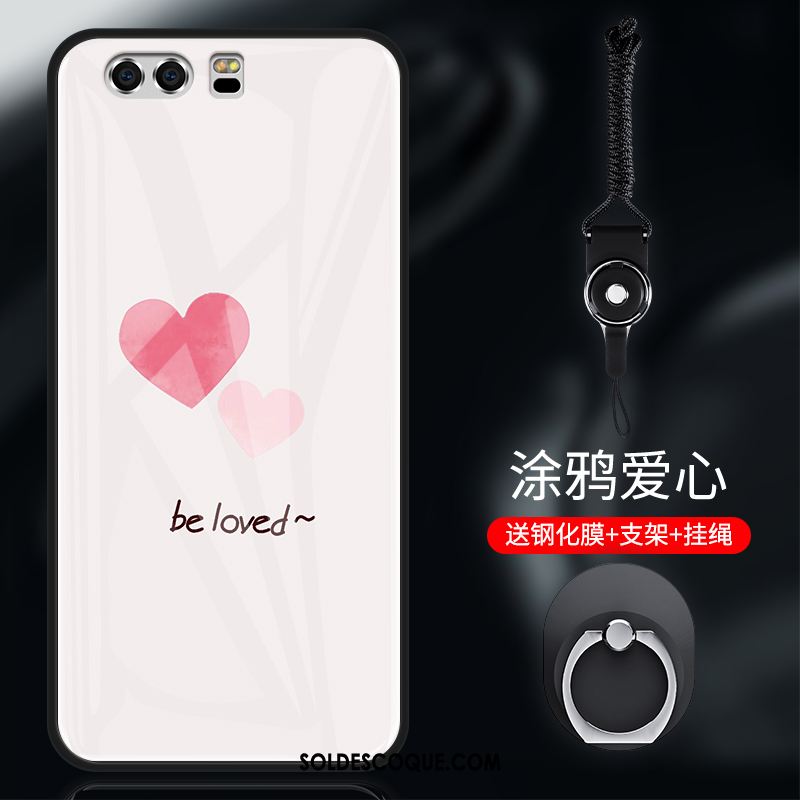 Coque Huawei P10 Téléphone Portable Verre Peinture Blanc Fluide Doux En Vente