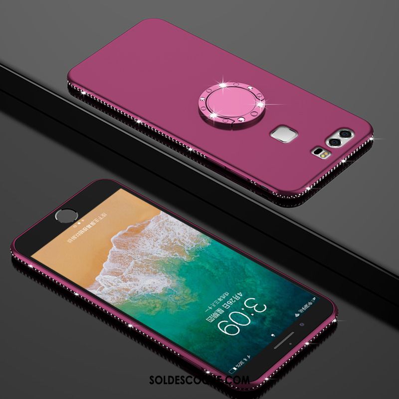 Coque Huawei P10 Violet Étui Magnétisme Luxe Anneau En Ligne