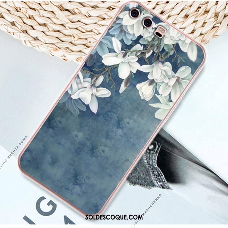 Coque Huawei P10 Étui Support Téléphone Portable Fluide Doux Rose Pas Cher