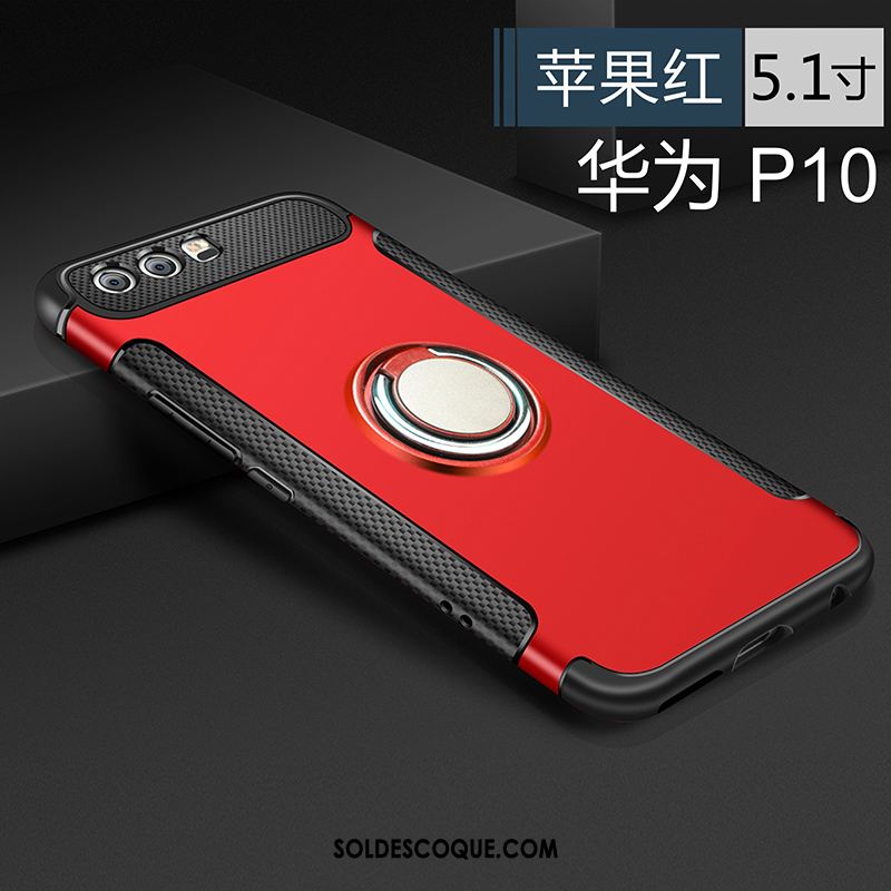 Coque Huawei P10 Étui Téléphone Portable Support Fluide Doux Anneau Soldes