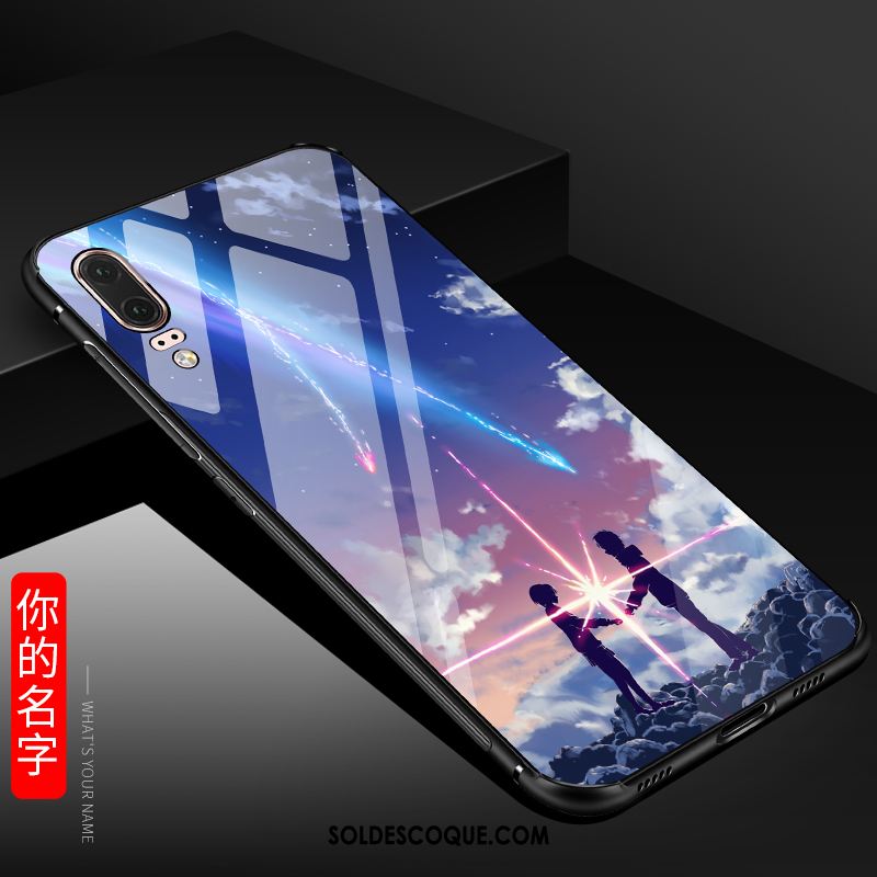 Coque Huawei P20 Créatif Étui Verre Incassable Protection Pas Cher