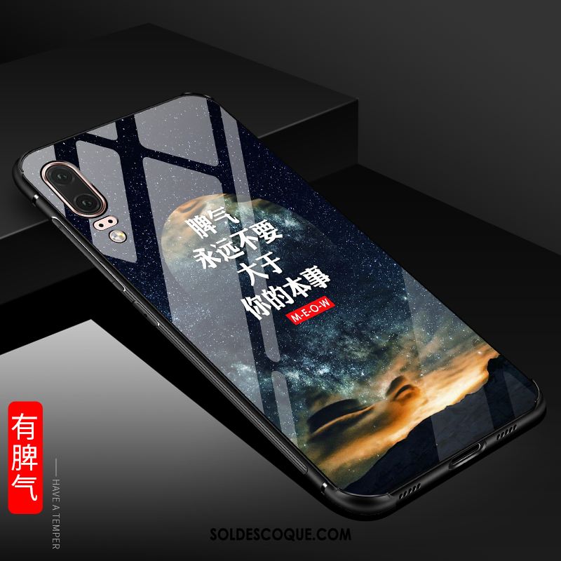 Coque Huawei P20 Créatif Étui Verre Incassable Protection Pas Cher