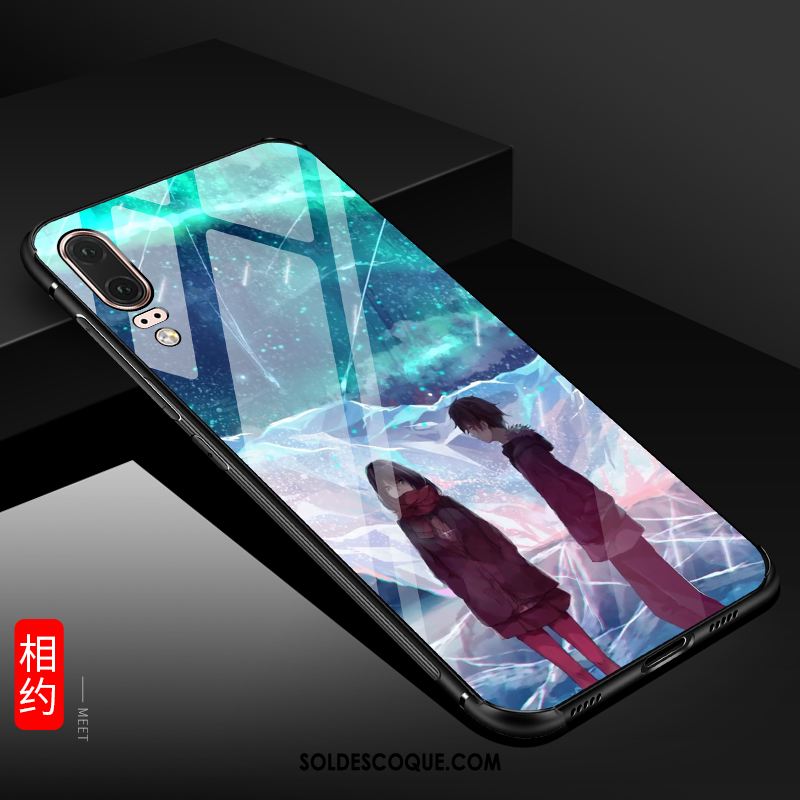 Coque Huawei P20 Créatif Étui Verre Incassable Protection Pas Cher