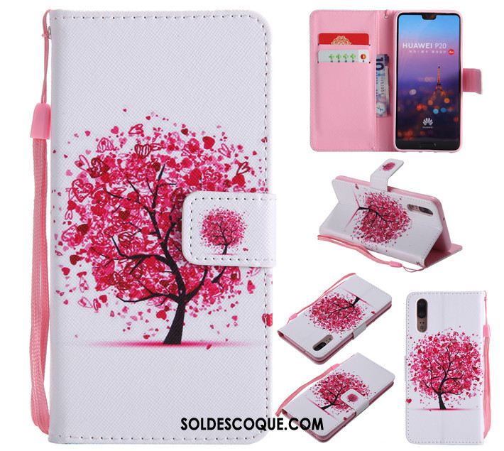 Coque Huawei P20 Fluide Doux Clamshell Téléphone Portable Étui Dessin Animé Housse En Vente