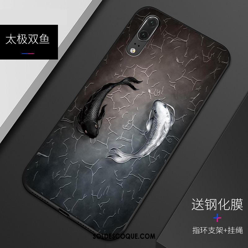 Coque Huawei P20 Fluide Doux Personnalisé Gaufrage Silicone Modèle Pas Cher