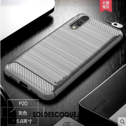 Coque Huawei P20 Fluide Doux Rouge Refroidissement Étui Téléphone Portable Soldes