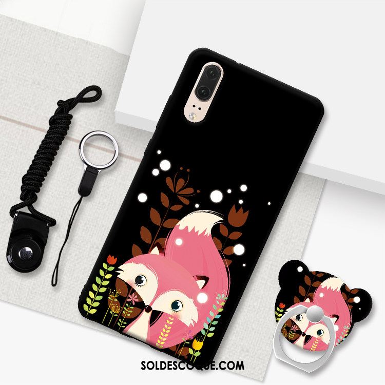 Coque Huawei P20 Fluide Doux Tout Compris Dessin Animé Noir Téléphone Portable En Ligne